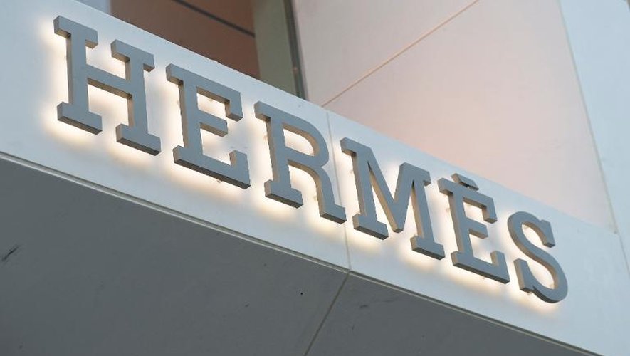 L'enseigne Hermès sur la façade d'un magasin de la marque à Beverly Hills, en Californie, ouvert en 2013