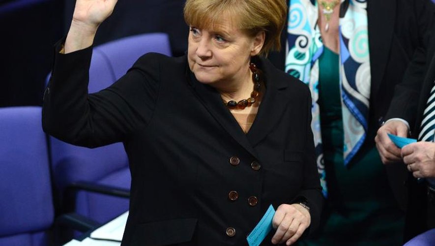 Angela Merkel au Bundestag, le 17 décembre 2013