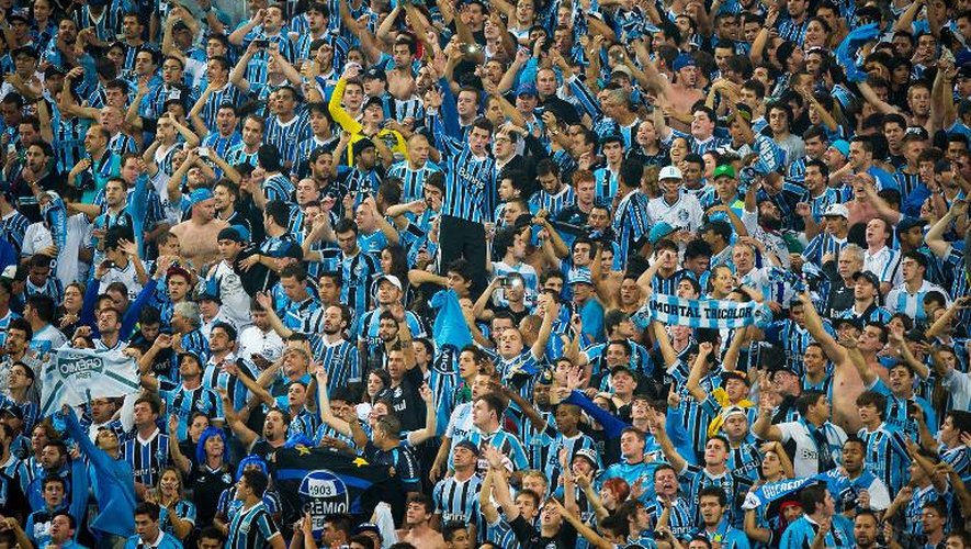 Des supporters du club Gremio lors d'un match contre San Lorenzo, le 30 avril 2014 à Porto Alegre