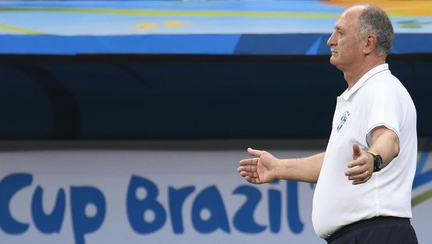 L'entraîneur brésilien Felipe Scolari, le 12 juillet 2014 à Brasilia