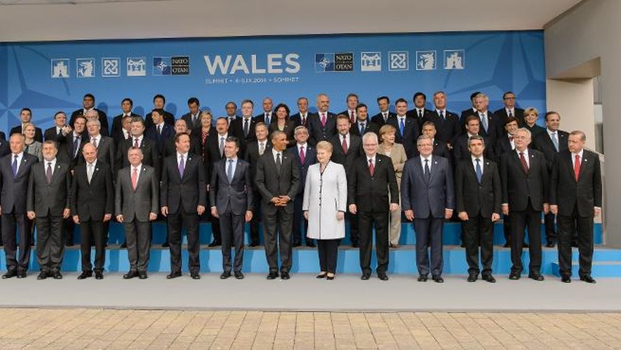 Les dirigeants de l'OTAN réunis en sommet, le 4 septembre 2014 à New Port au Royaume Uni