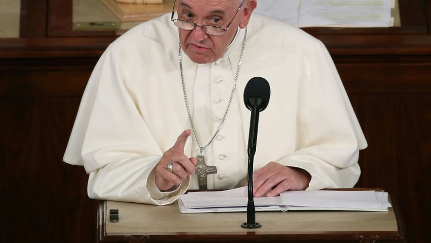 Le pape François s'adresse aux membres du Congrès, le 24 septembre 2015 à Washington