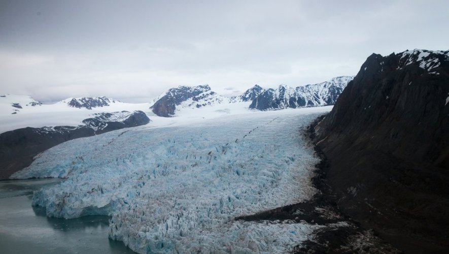 Le glacier Blomstrand en Norvège, le 16 juin 2016