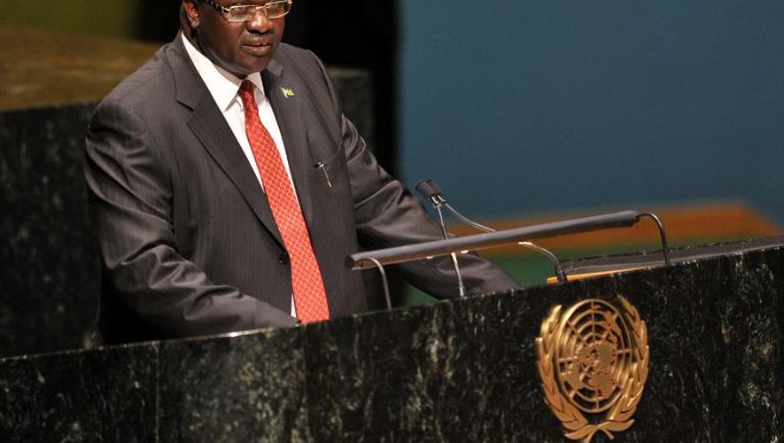 Riek Machar, alors vice-président du Sud-Soudan, à la tribune des Nations Unies le 14 juillet 2011