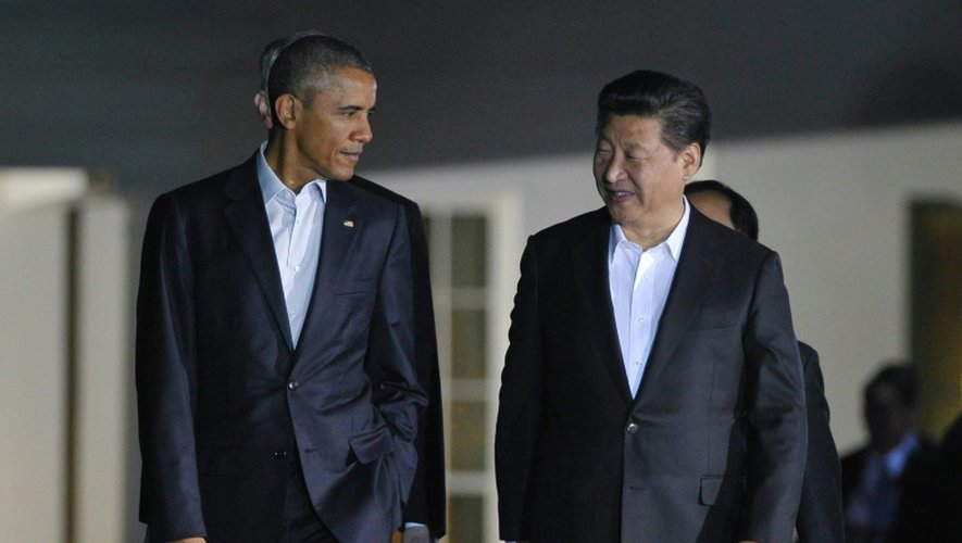 Le président Barack Obama reçoit son homologue chinois Xi Jinping le 24 septembre 2015pour un dîner informel à Blair House, à Washington