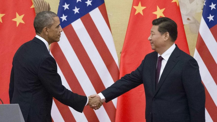 Barack Obama et Xi Jinping le 12 novembre 2014 à Pékin