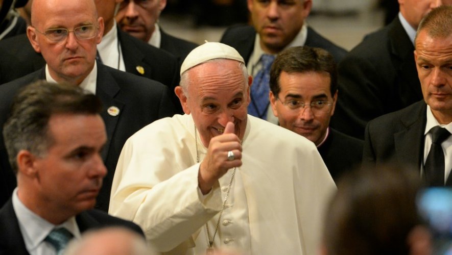 Le pape François le 24 septembre 2015 à la cathédrale Saint Patrick à New York
