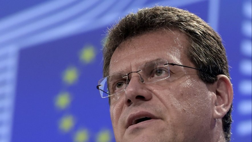 Le vice-président de la Commission européenne Maros Sefcovic, le 1er juillet 2015 à Bruxelles