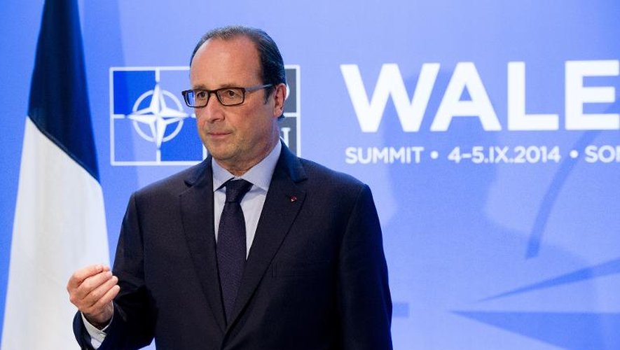 Le président François Hollande lors du sommet de l'Otan à Newport en Grande-Bretagne, le 5 septembre 2014