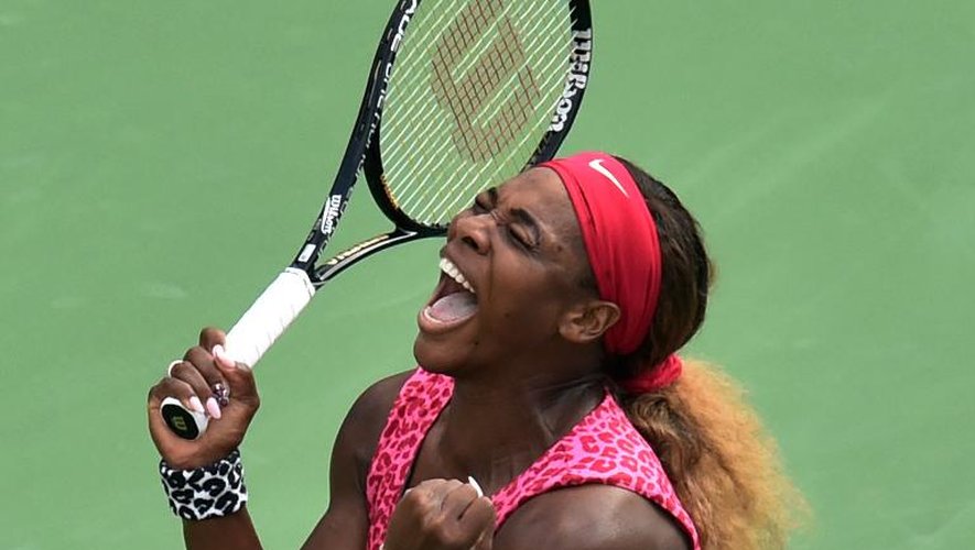 Serena Williams à l'issue du match qui l'a opposée à Ekaterina Makarova le 5 septembre 2014 à l'US Open à New York