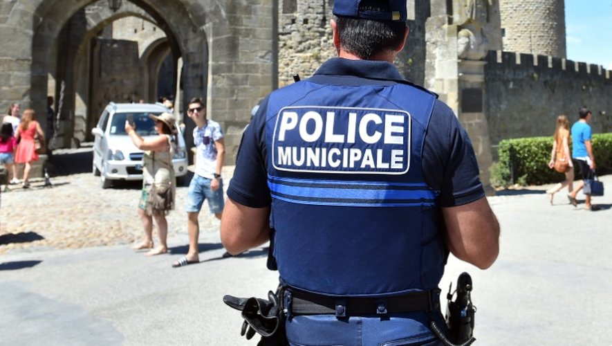 Un policier municipal le 2 août 2016 à Carcassonne