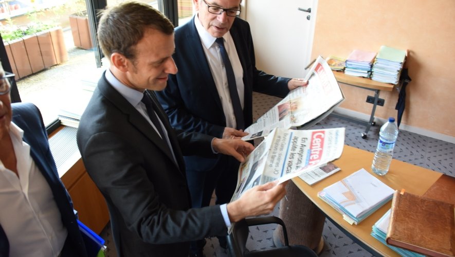 Emmanuel Macron en visite à Rodez