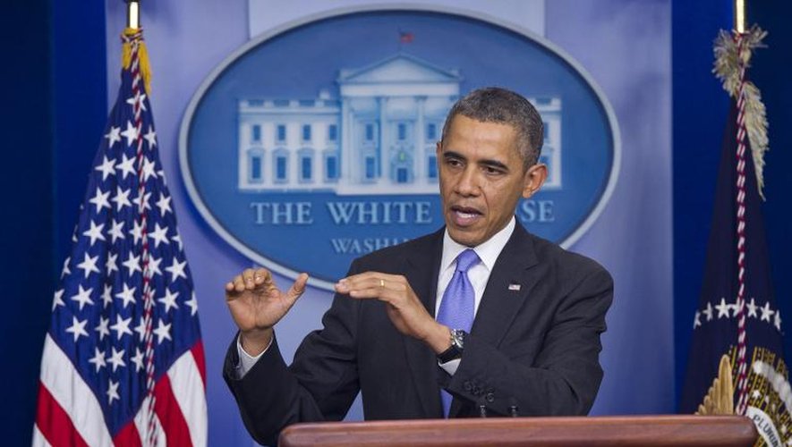 Barack Obama lors de la conférence de presse du 20 décembre 2013 à Washington DC