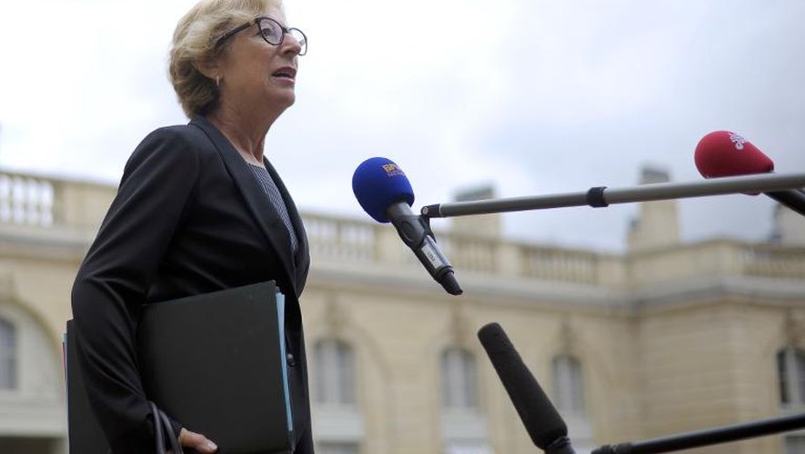 La secrétaire d'Etat à l'Enseignement supérieur Geneviève Fioraso le 27 août 2014 à l'Elysée à Paris