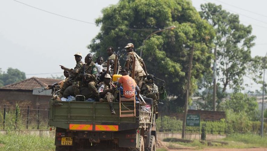Des soldats tchadiens le 22 décembre 2013 à Yagato