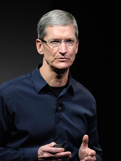 Le PDG d'Apple Tim Cook à Cupertino en Californie le 4 octobre 2011