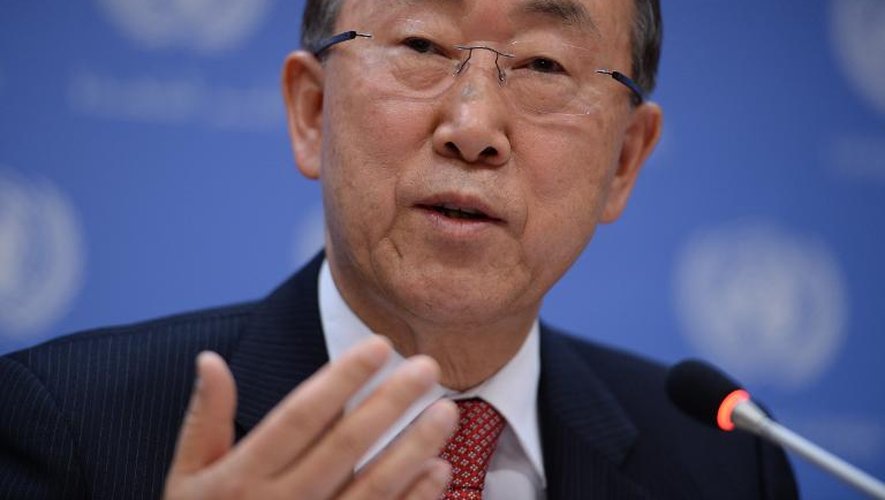 Ban Ki-Moon le 16 décembre 2013 à l'Onu à New York