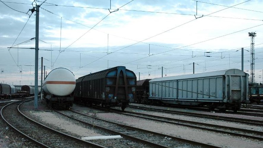 Des wagons de fret à Drancy le 22 novembre 2007