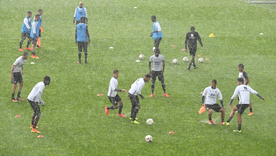 Les joueurs de Lyon à l'entraînement à Klagenfurt, le 5 août 2016