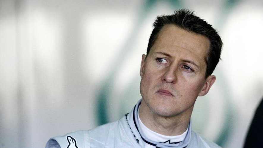 Michael Schumacher, le 3 février 2010 à Cheste près de Valence, en Espagne