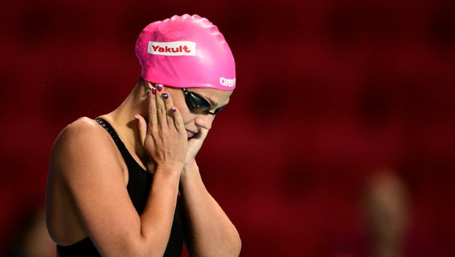 La nageuse russe Yuliya Efimova le 09 août 2015  à Kazan (Russie)