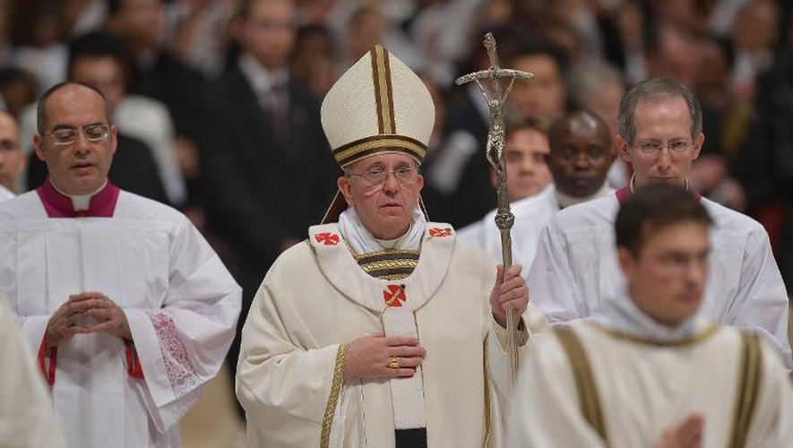 Le pape François le 24 décembre 2013 à la basilique Saint-Pierre à Rome