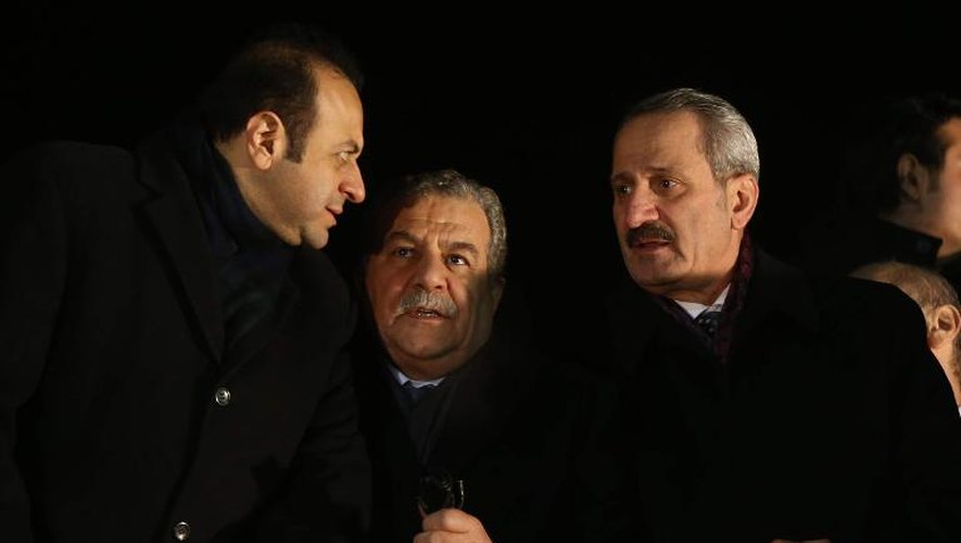 Erdogan Bayraktar, Muammer Guler et Zafer Caglayan le 25 décembre 2013 à Ankara