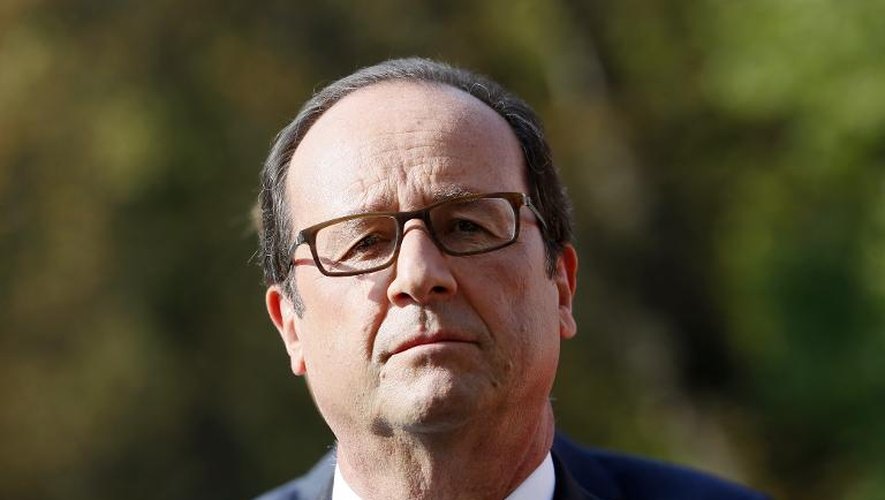 Le président François Hollande, le 9 septembre 2014 dans les jardins de l'Elysée
