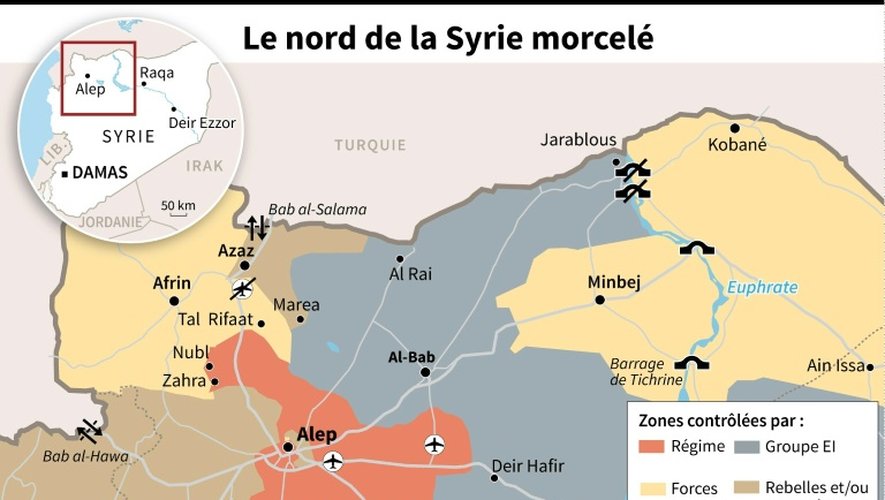 Le nord de la Syrie morcelé