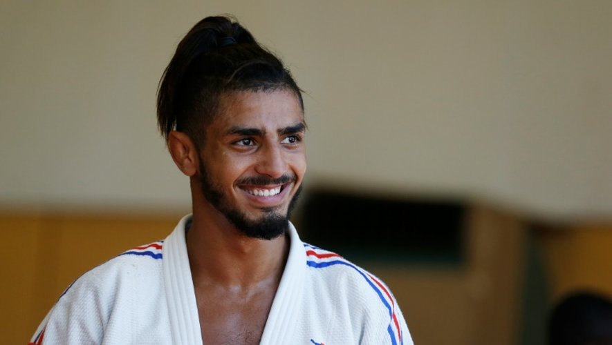 Le judoka français Walide Khyar lors d'un entraînement le 19 juillet 2016 à Houlgate