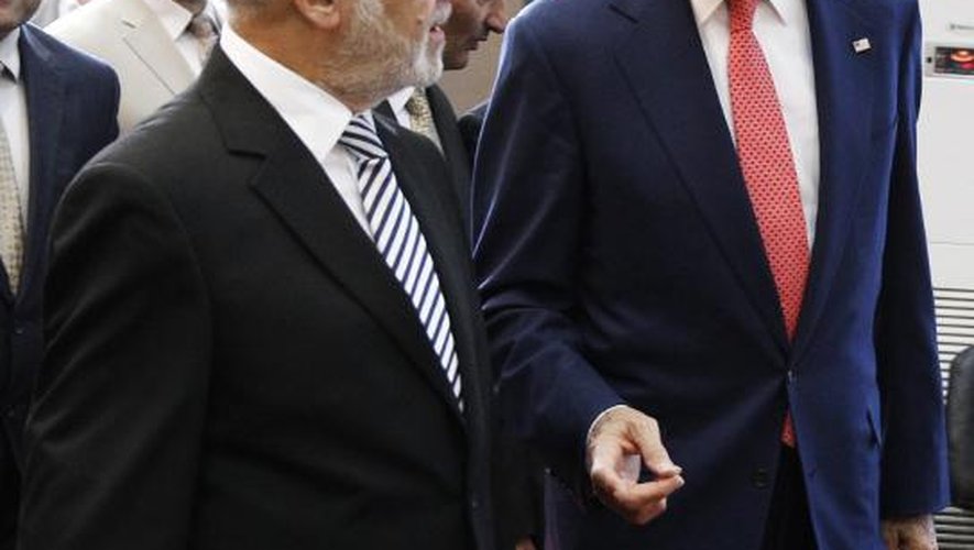 Le ministre irakien des Affaires étrangères et le Secrétaire d'Etat américain John Kerry le 10 septembre 2014 à Bagdad