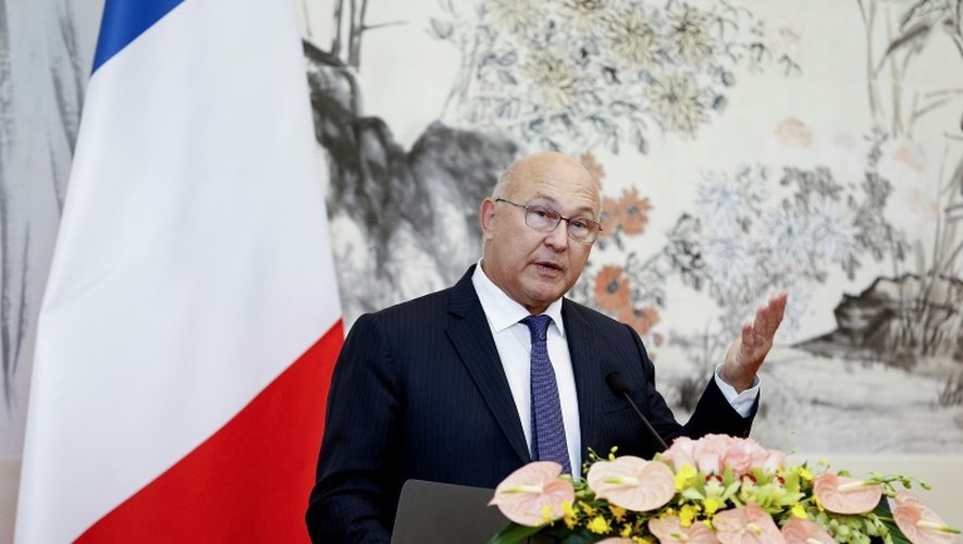 Le ministre des Finances français Michel Sapin à Pékin, le 18 septembre 2015