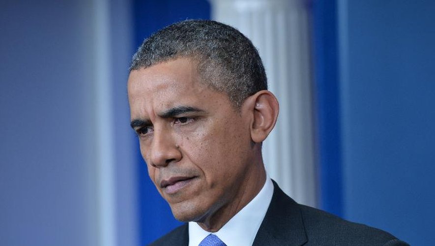 Le président américain Barack Obama lors d'une conférence de presse, le 20 décembre 2013 à Washington