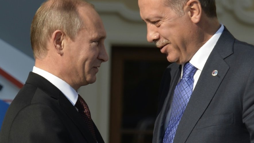 Vladimir Poutine (g) et Recep Tayyip Erdogan, le 5 septembre 2013 à Saint-Pétersbourg