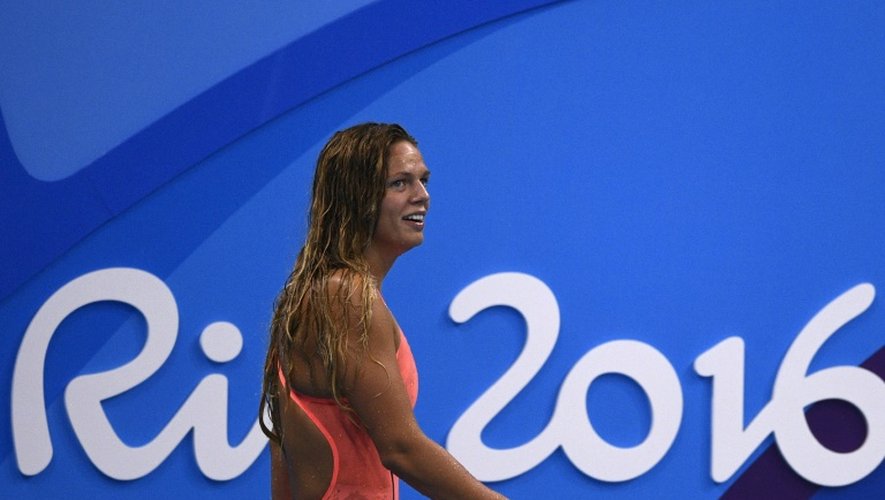 La joie de la Russe Yulia Efimova, à l'issue de sa qualification pour la finale du 100 m brasse à Rio, le 7 août 2016