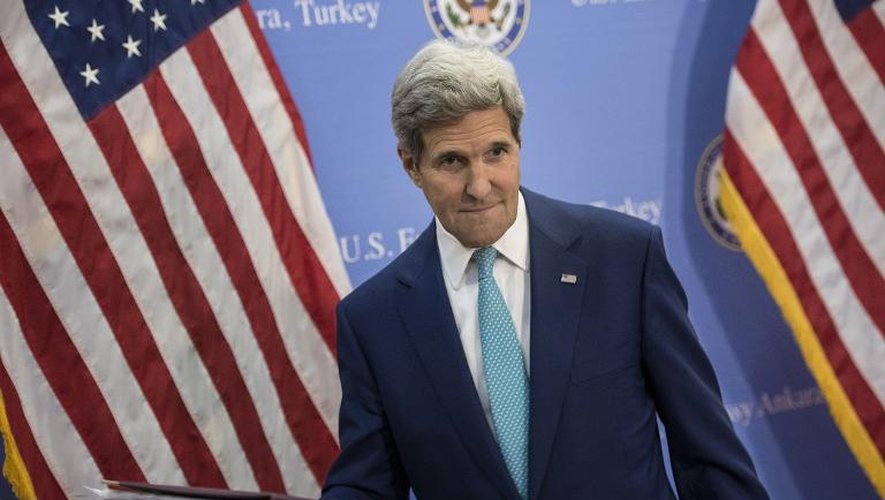 Le secrétaire d'Etat américain John Kerry, le 12 septembre 2014 à Ankara