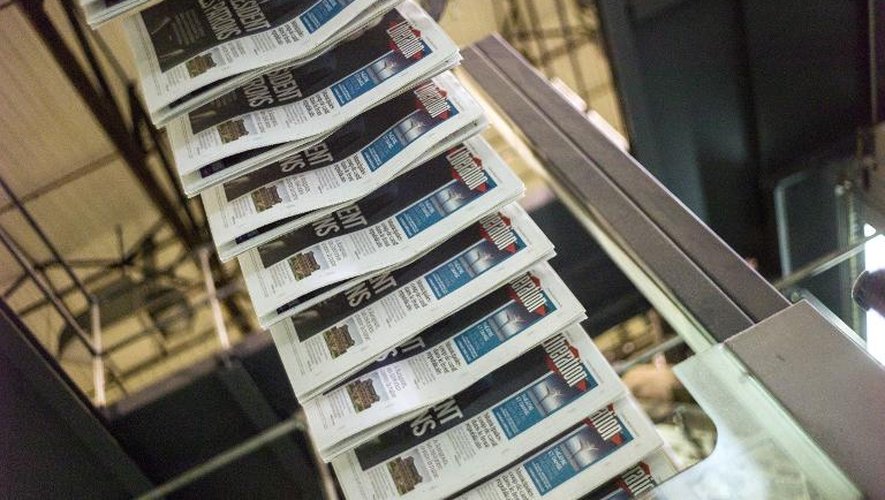 Des exemplaires de Libération imprimés à La Courneuve, près de Paris, le 9 septembre 2013