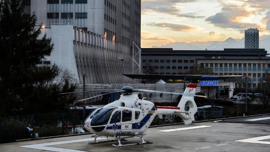 L'héliport de l'hôpital de Grenoble où a été admis l'ancien champion allemand de Formule 1 Michael Schumacher après un accident de ski, le 29 décembre 2013