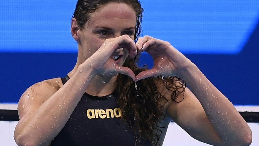 La Hongroise Katinka Hosszu, victorieuse du 100 m dos aux JO de Rio, le 8 août 2016