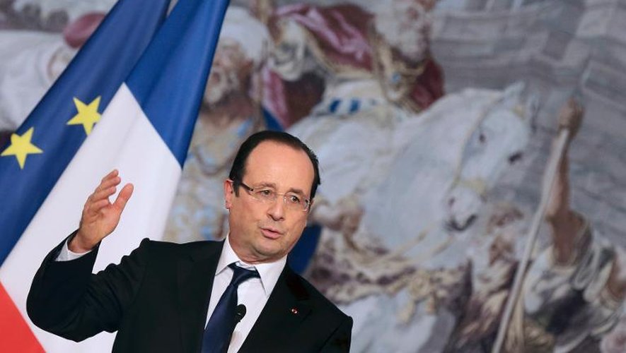 François Hollande à l'Elysée le 18 février 2013