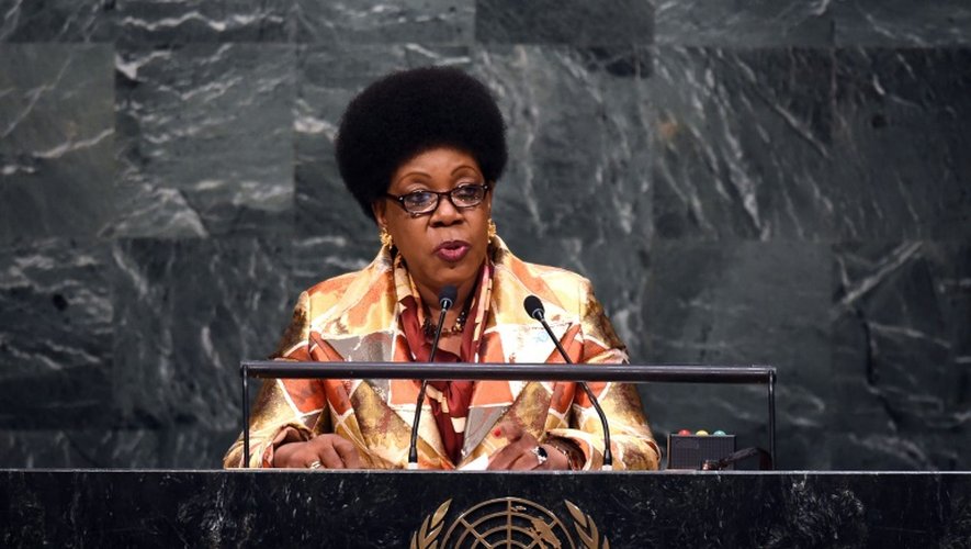 Catherine Samba-Panza le 26 septembre 2015 à la tribune de l'Onu à New York