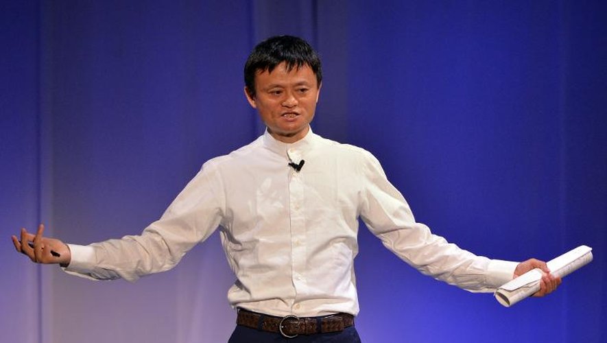 Le président du groupe chinosi Alibaba Jack Ma au forum annuel Softbank World 2014, à Tokyo, le 15 juillet 2014