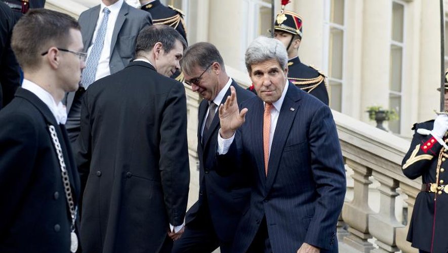 Le secrétaire d'Etat américain John Kerry à son arrivée le 15 septembre 2014 au ministère des Affaires étrangères à Paris