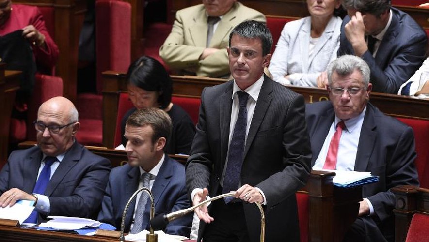 Le Premier ministre Manuel Valls lors des questions au gouvernement le 10 septembre 2014 à l'Assemblée nationale à Paris