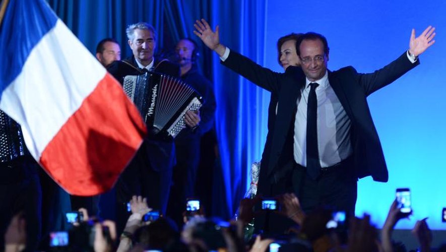 François Hollande le soir de son élection à la présidentielle le 6 mai 2012 à Tulle