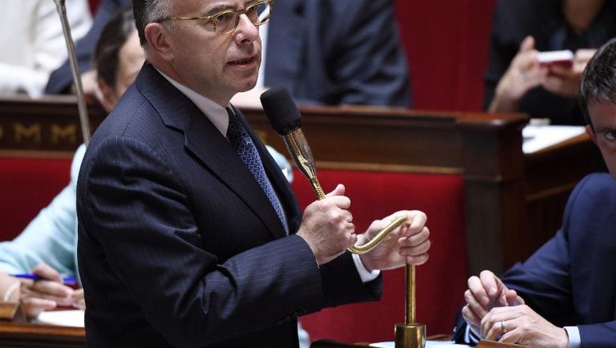 Le ministre de l'Intérieur Bernard Cazeneuve lors des questions au gouvernement à l'Assemblée nationale le 23 juillet 2014