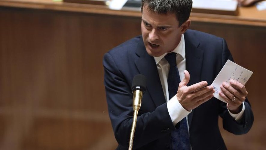 Manuel Valls le 16 septembre 2014 à l'Assemblée nationale à Paris