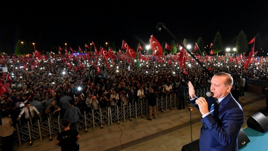 Recep Tayyip Erdogan Prononce un discours à Ankara, le 10 août 2016