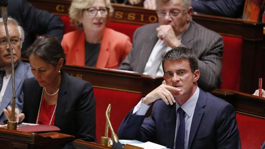 Le Premier ministre Ministre Manuel Valls à l'Assemblée nationale à Paris le 17 septembre 2014