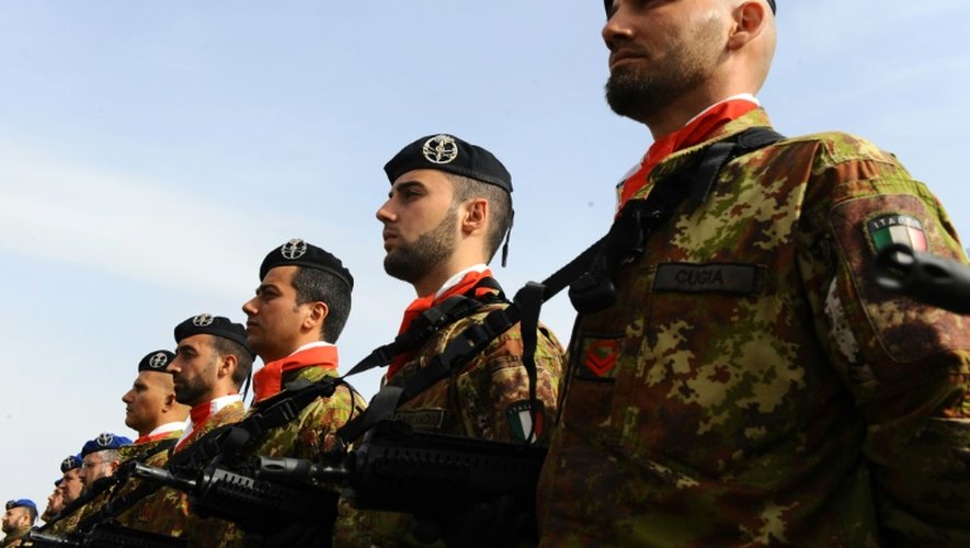 Des soldats italiens à Herat, en Afghanistan, le 18 février 2014
